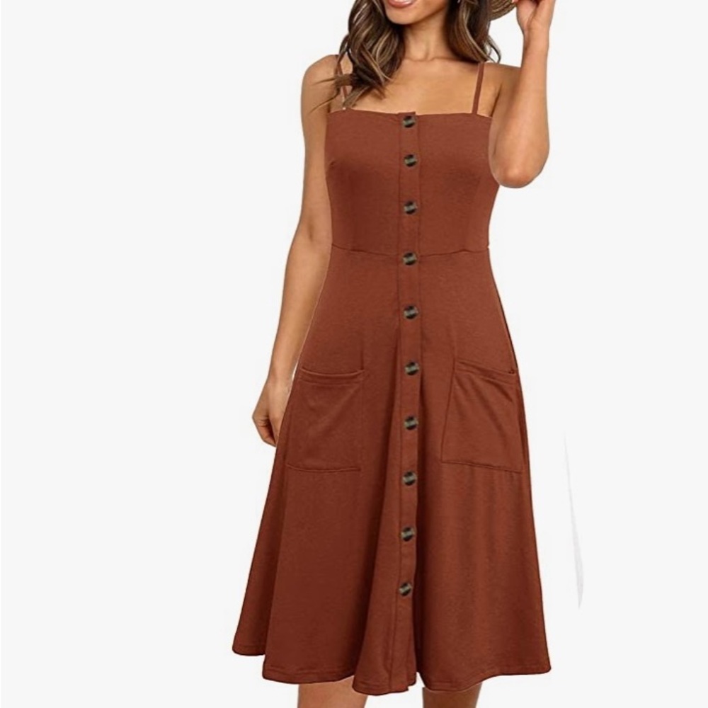 Berydress XL spaghetti strap dress, dark orange